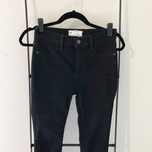 Free people high waisted black skinny jeans
